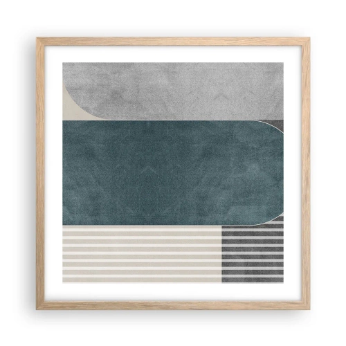Pôster com moldura de carvalho claro - Composição ao nível - 50x50 cm