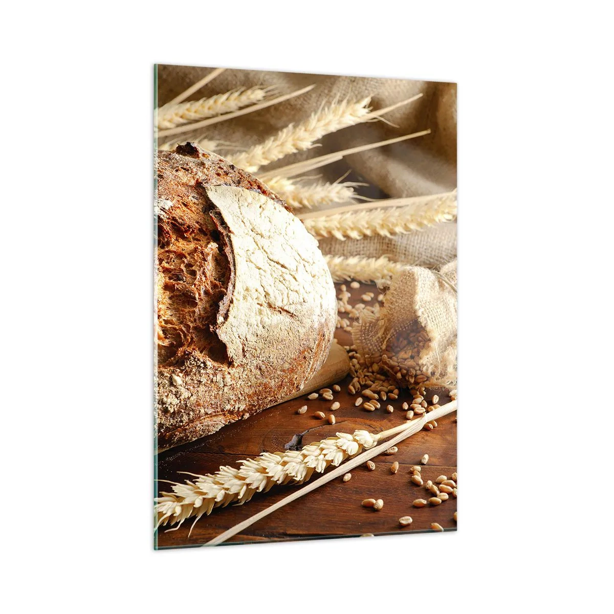 Quadro em vidro - Apetitoso, perfumado, crocante - 50x70 cm