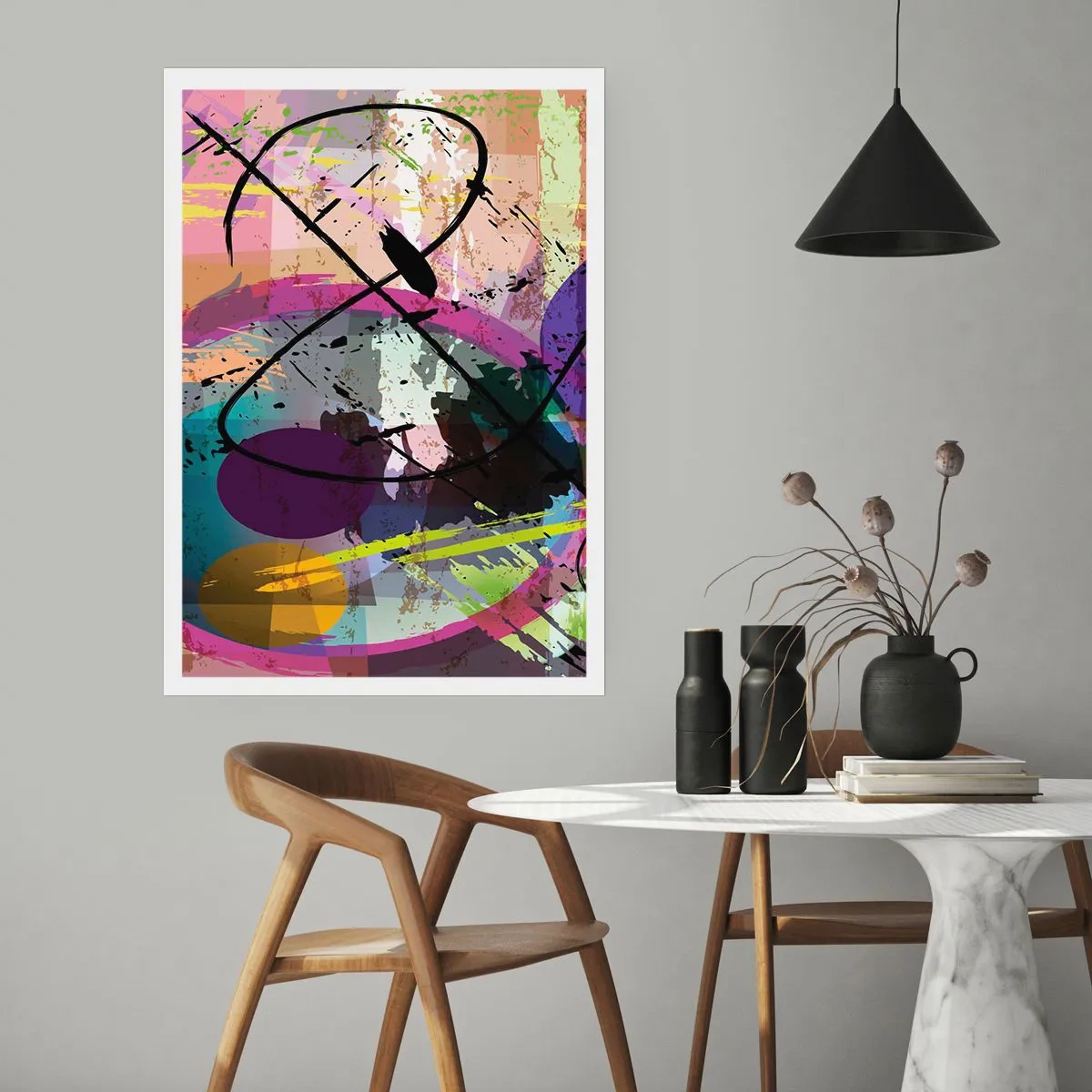 Pôster - Pode ir direto ou ao redor - 50x70 cm