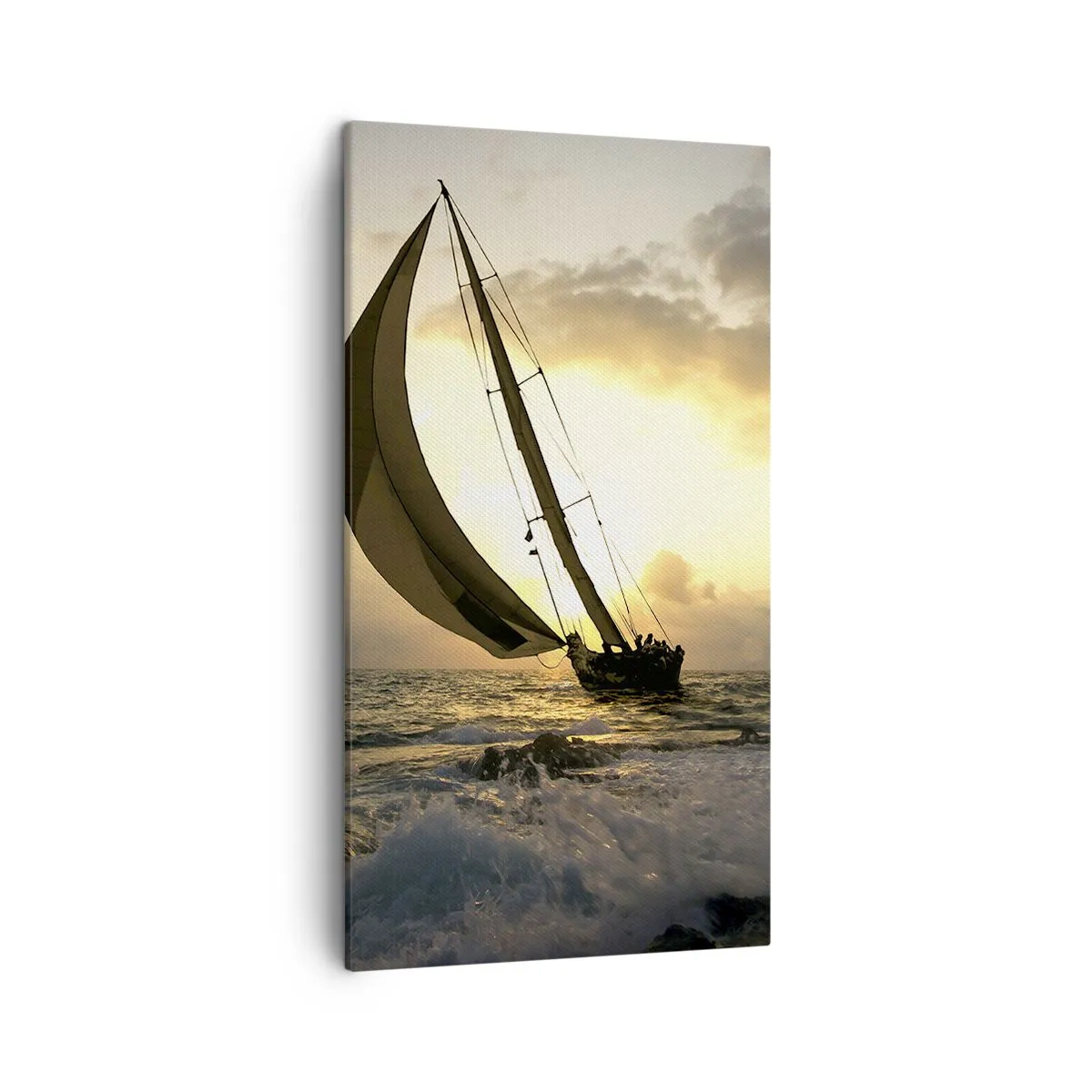 Quadro em tela - Com o vento e contra o vento - 45x80 cm