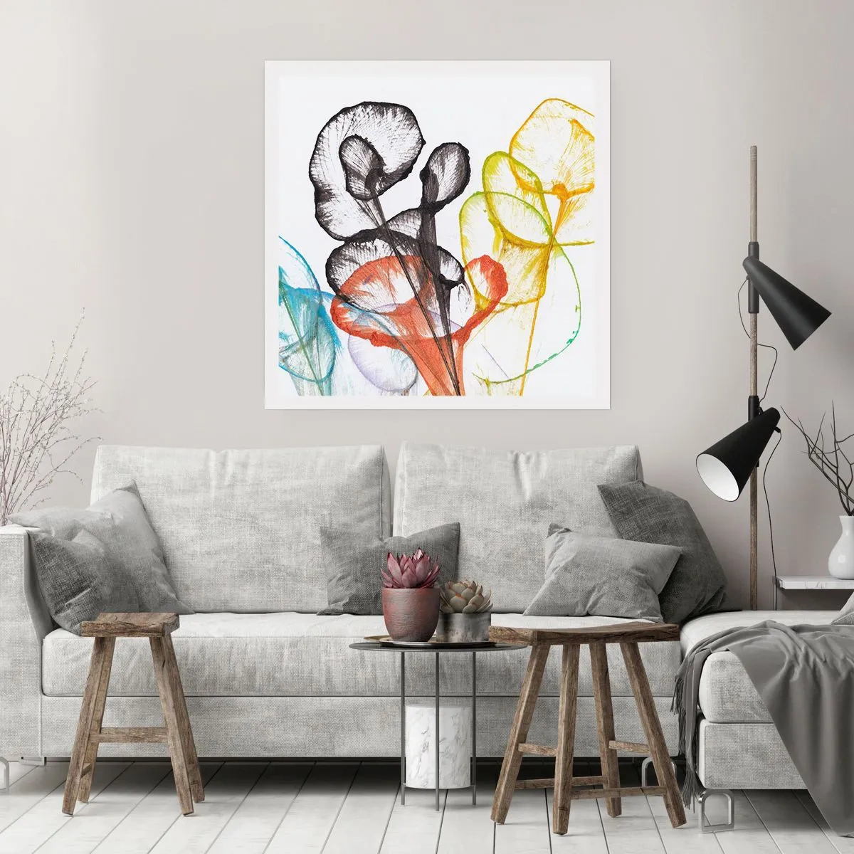 Pôster - Flores com alma - 40x40 cm