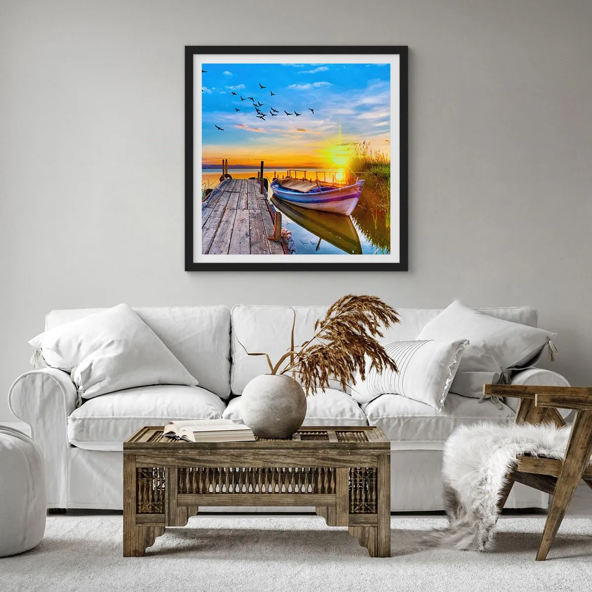 Pôster com moldura preta - Adeus, até amanhã - 30x30 cm