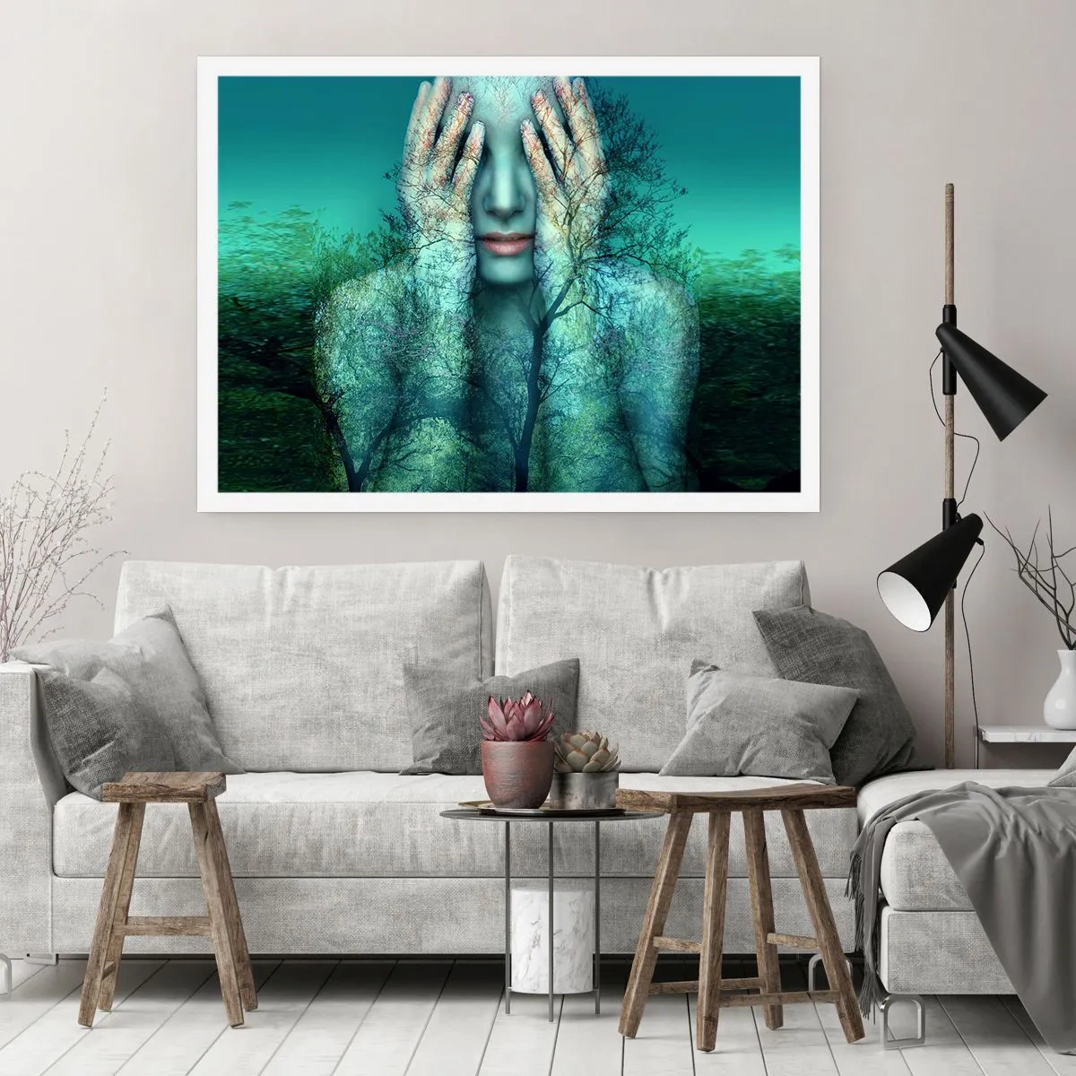 Pôster - Imersa em azul - 70x50 cm