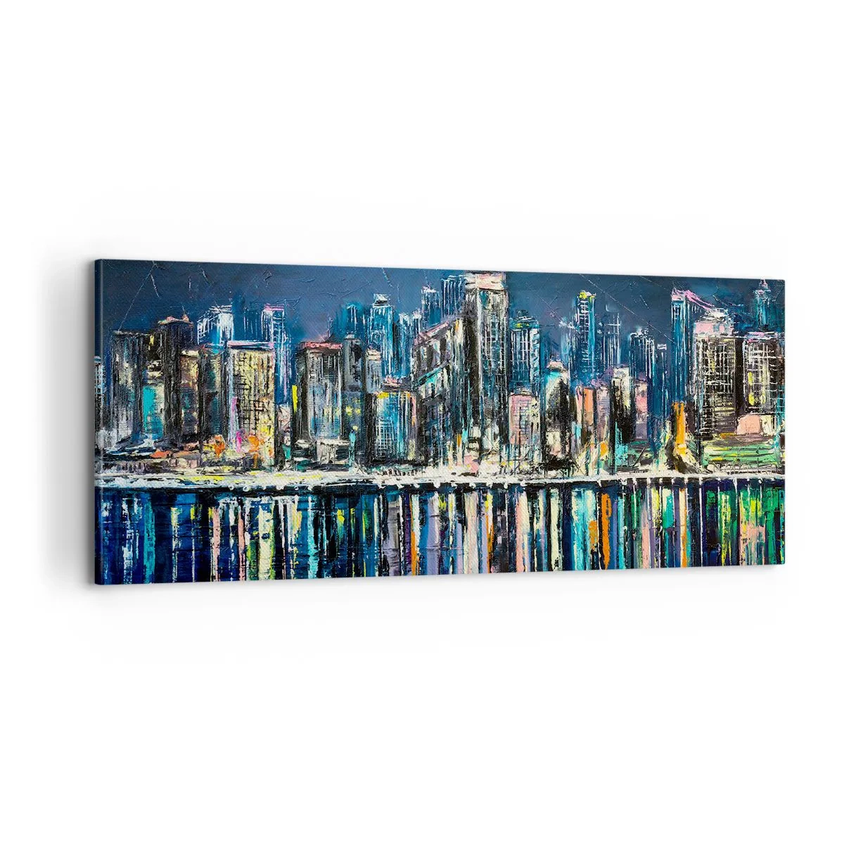 Quadro em tela - Cascata de luzes - 100x40 cm