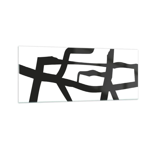 Quadro em vidro - Projeto preto e branco - 100x40 cm