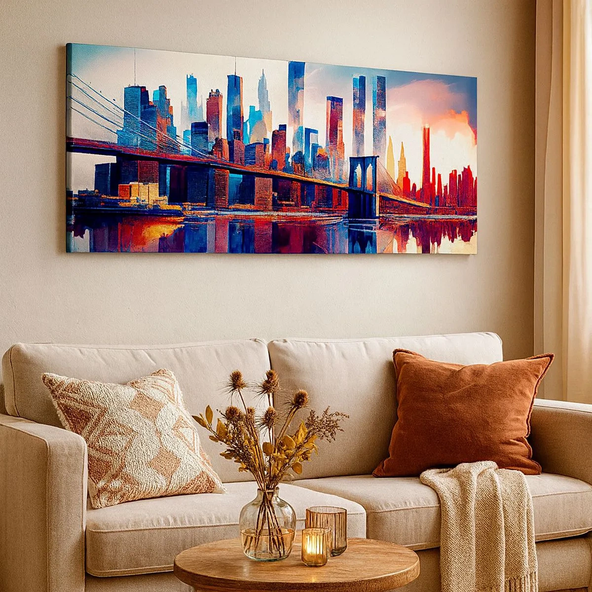 Quadro em tela - Nova York dos sonhos - 100x40 cm