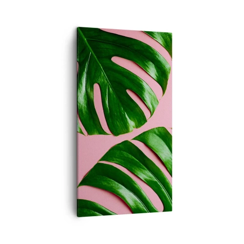 Quadro em tela - Encontro verde - 45x80 cm