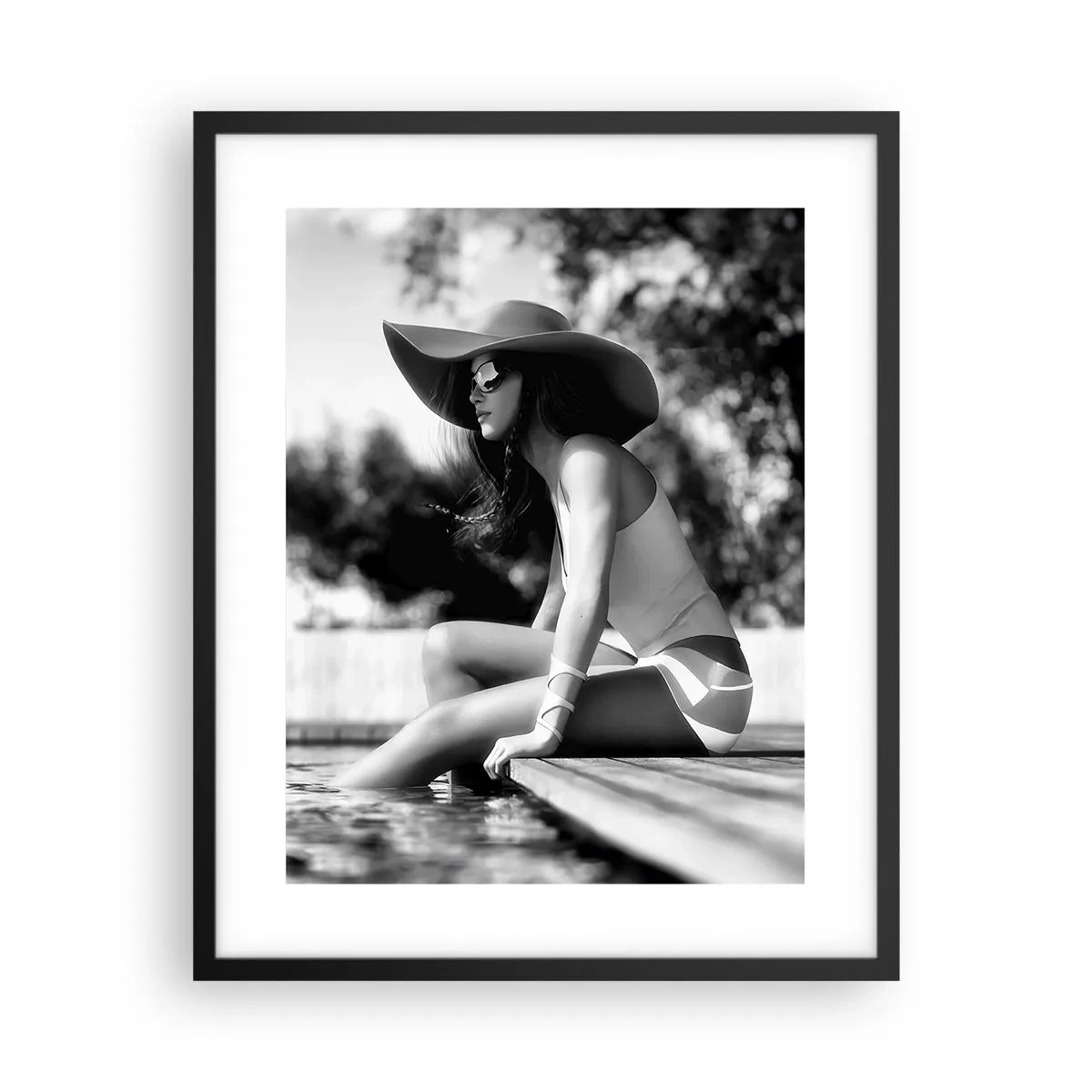 Pôster com moldura preta - Sonho de verão - 40x50 cm