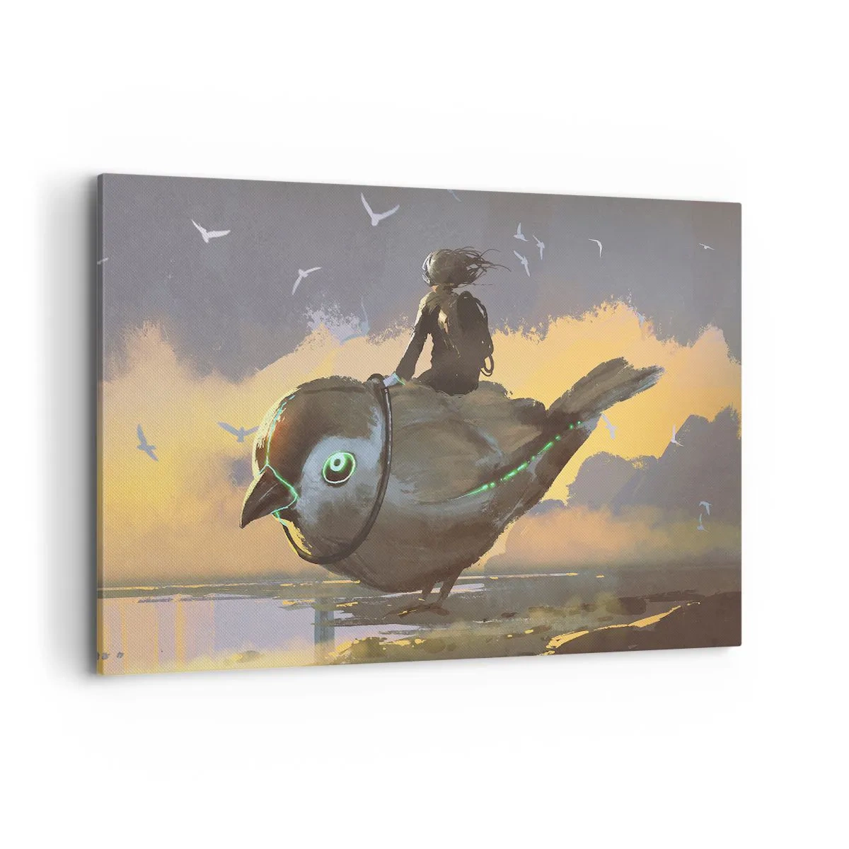 Quadro em tela - Uma parada numa viagem fantástica - 120x80 cm