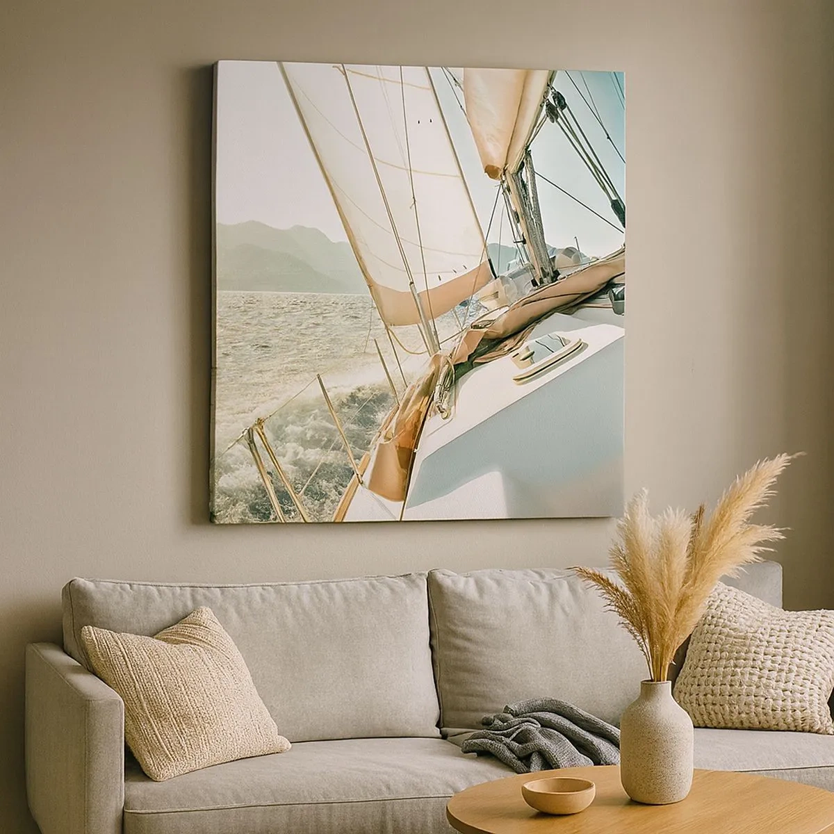 Quadro em tela - Sob a vela - 30x30 cm