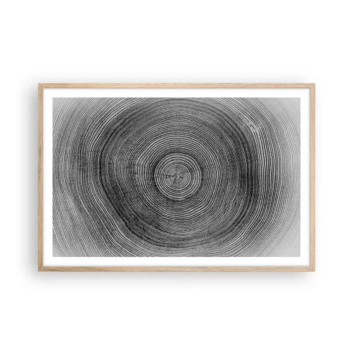 Pôster com moldura de carvalho claro - Sinal dos tempos - 91x61 cm
