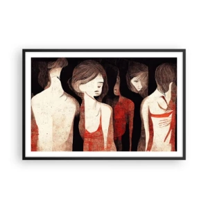 Pôster com moldura preta - Madonas das trevas - 91x61 cm