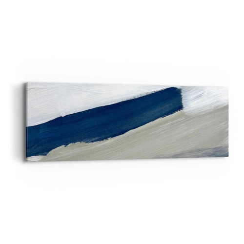Quadro em tela - Encontro com a brancura - 90x30 cm