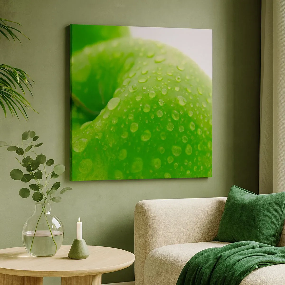 Quadro em tela - Frescor verde - 30x30 cm