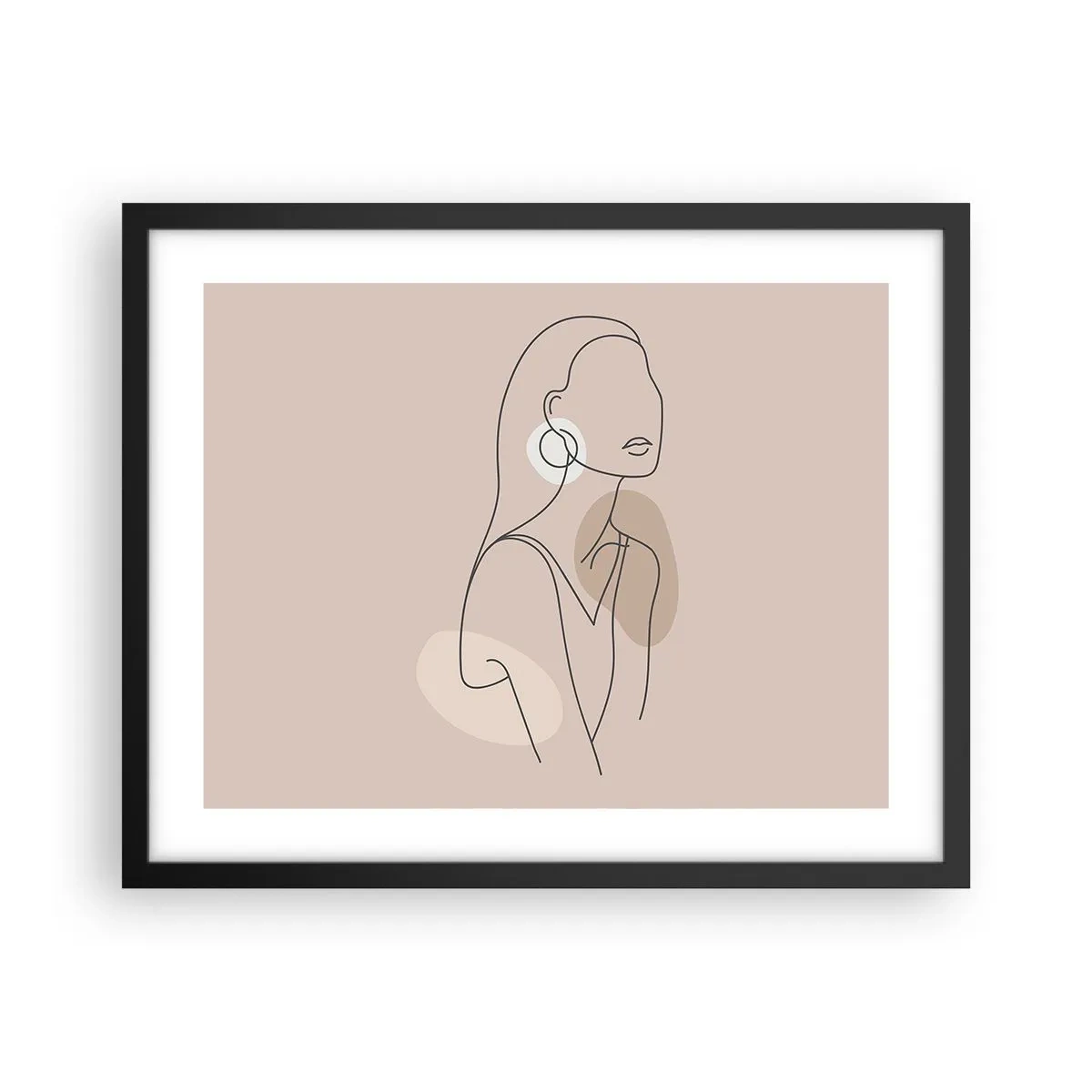 Pôster com moldura preta - Um ícone da feminilidade - 50x40 cm