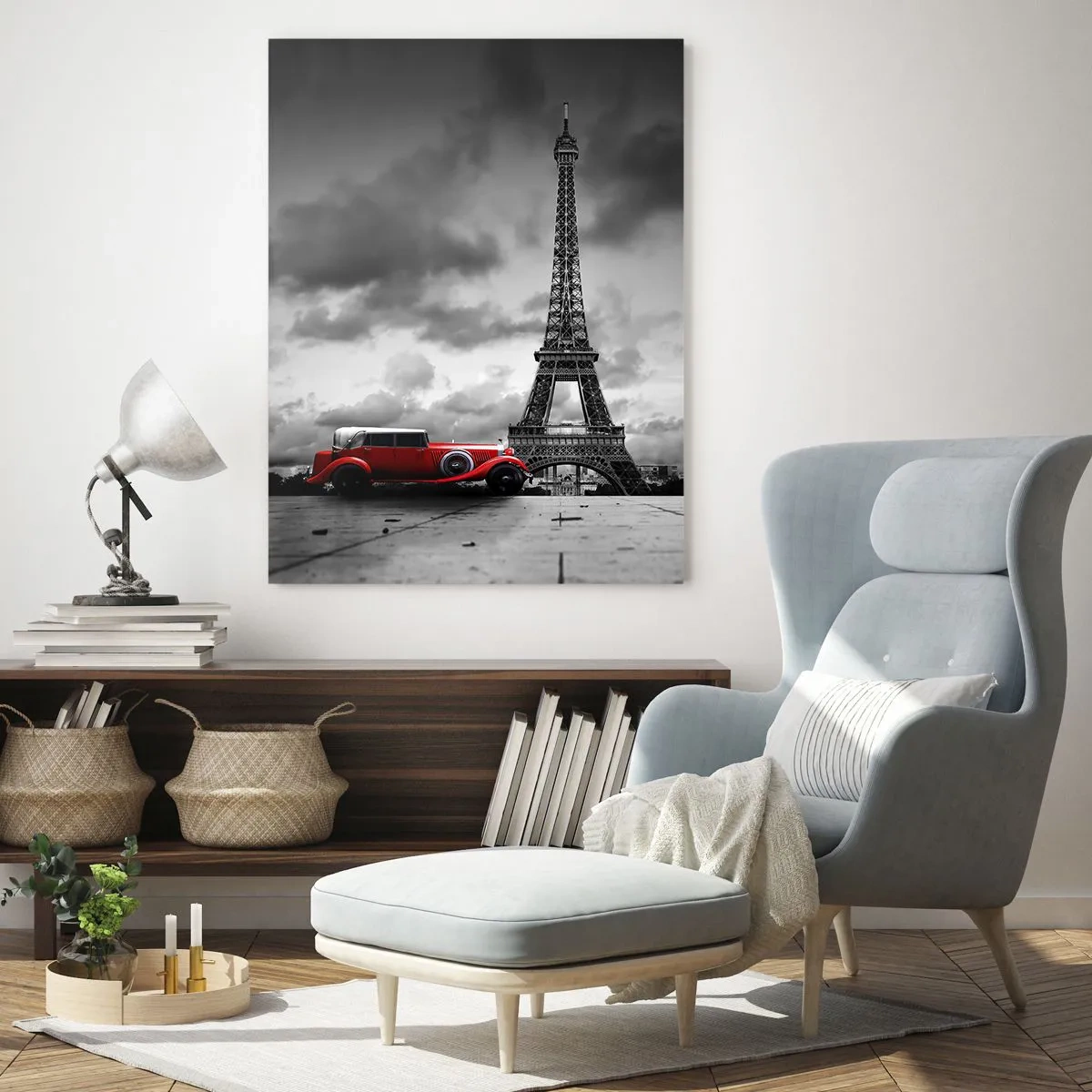 Quadro em vidro - Não há muito tempo atrás em Paris - 50x70 cm