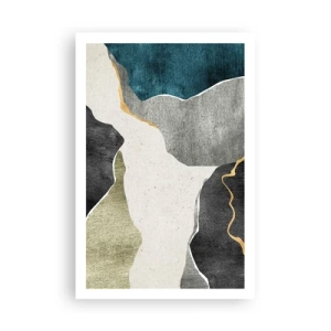 Pôster - Composição de mosaico com fio de ouro - 61x91 cm