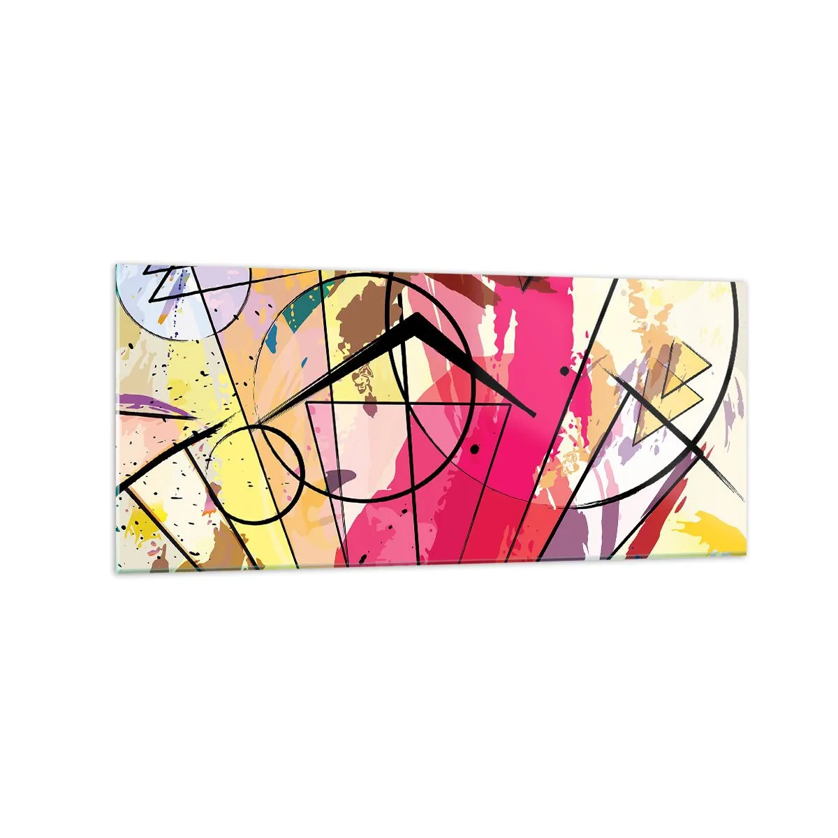 Quadro em vidro - Explosão - 120x50 cm