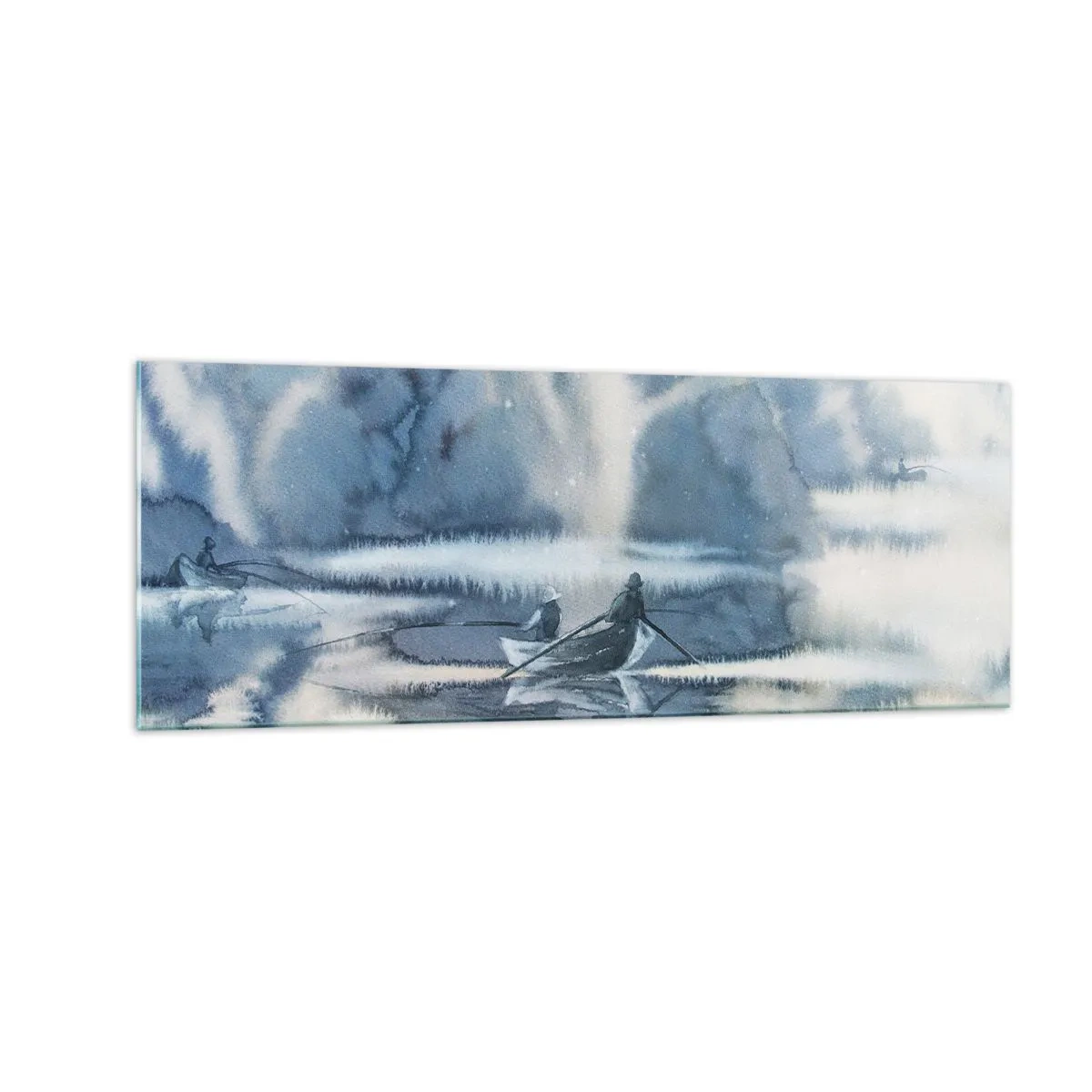Quadro em vidro - Pescadores no seu paraíso - 140x50 cm