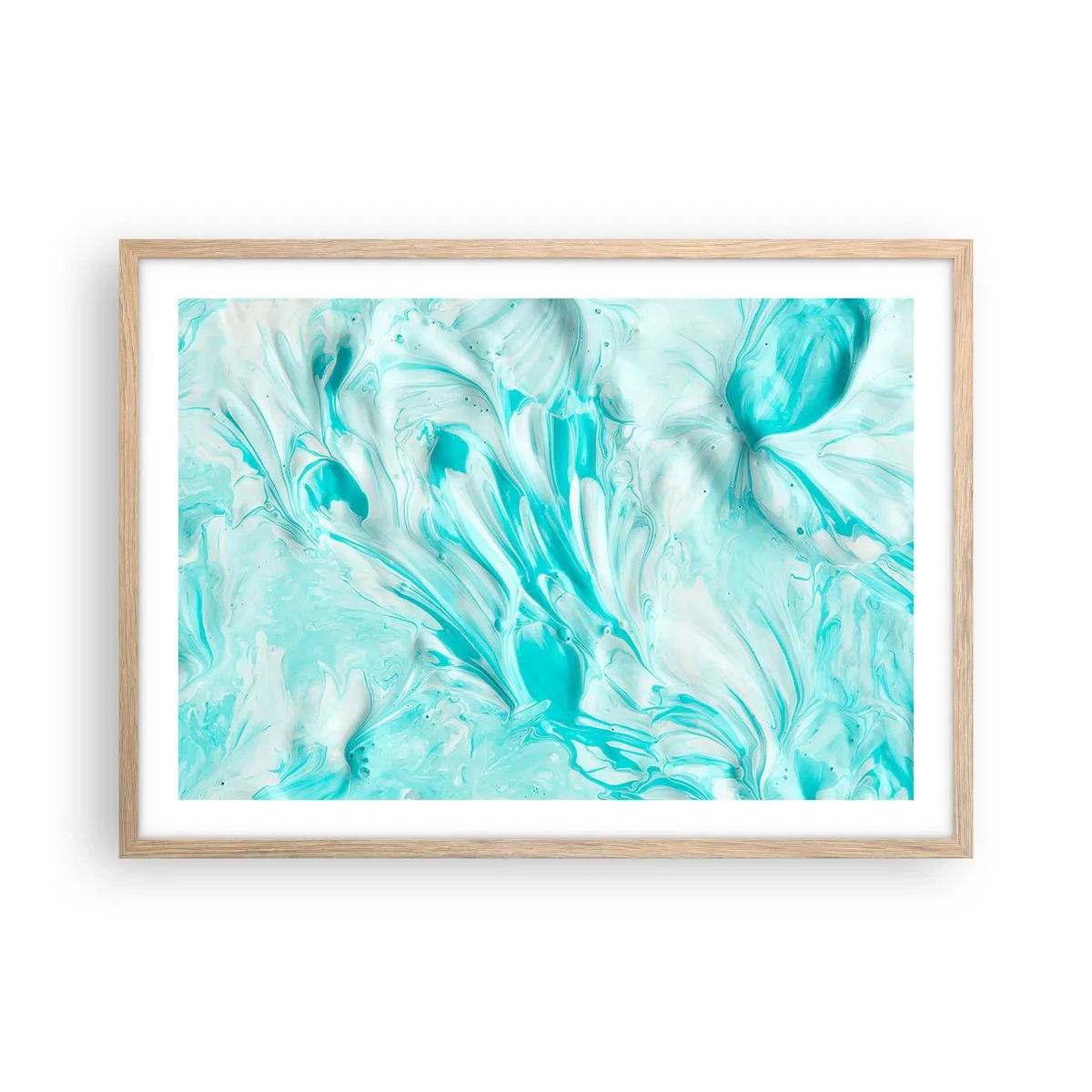 Pôster com moldura de carvalho claro - Juntos para sempre - 70x50 cm