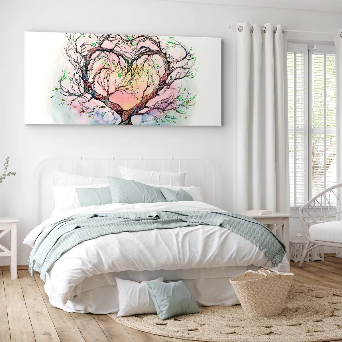 Quadro em tela - Juntos contra os vendavais - 120x50 cm