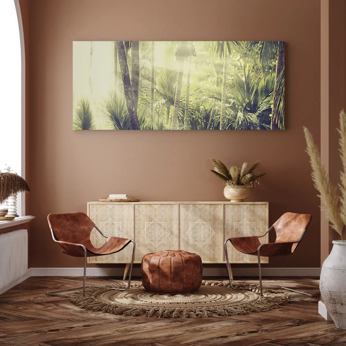 Quadro em tela - No calor verde - 100x40 cm