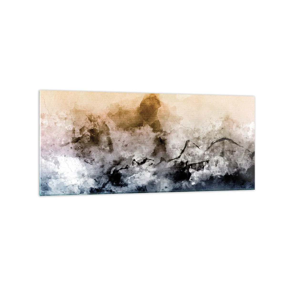 Quadro em vidro - Imersos no tumulto do nevoeiro - 120x50 cm