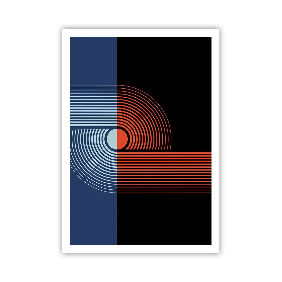 Pôster - Num abraço geométrico - 70x100 cm