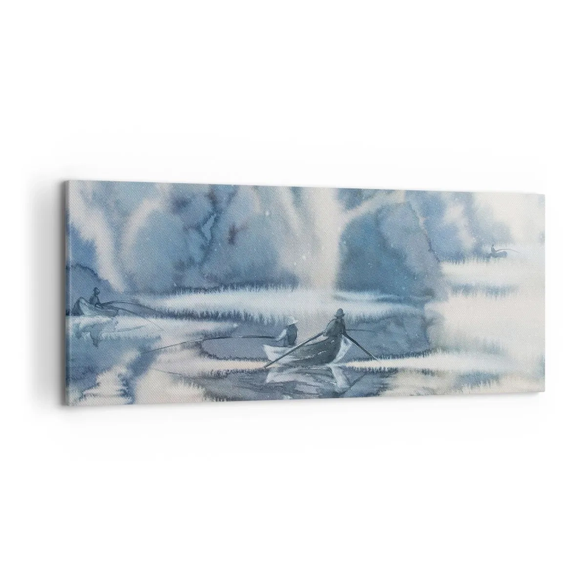 Quadro em tela - Pescadores no seu paraíso - 120x50 cm