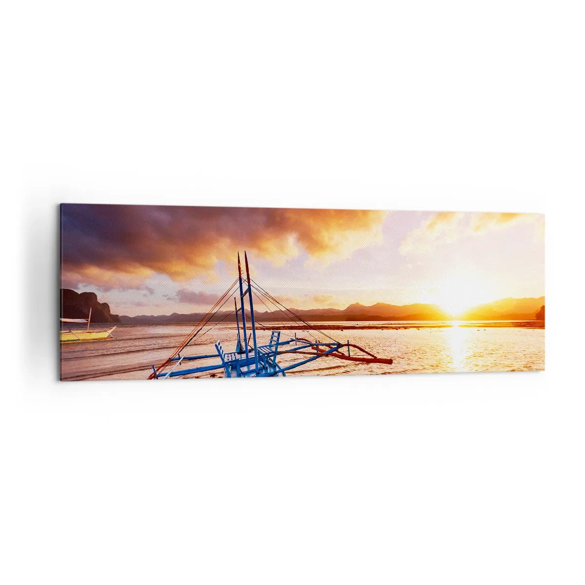 Quadro em tela - Esticar-se na areia após um longo dia - 160x50 cm