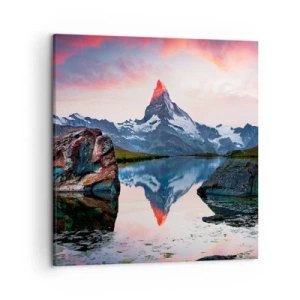 Quadro em tela - O coração das montanhas é quente - 50x50 cm
