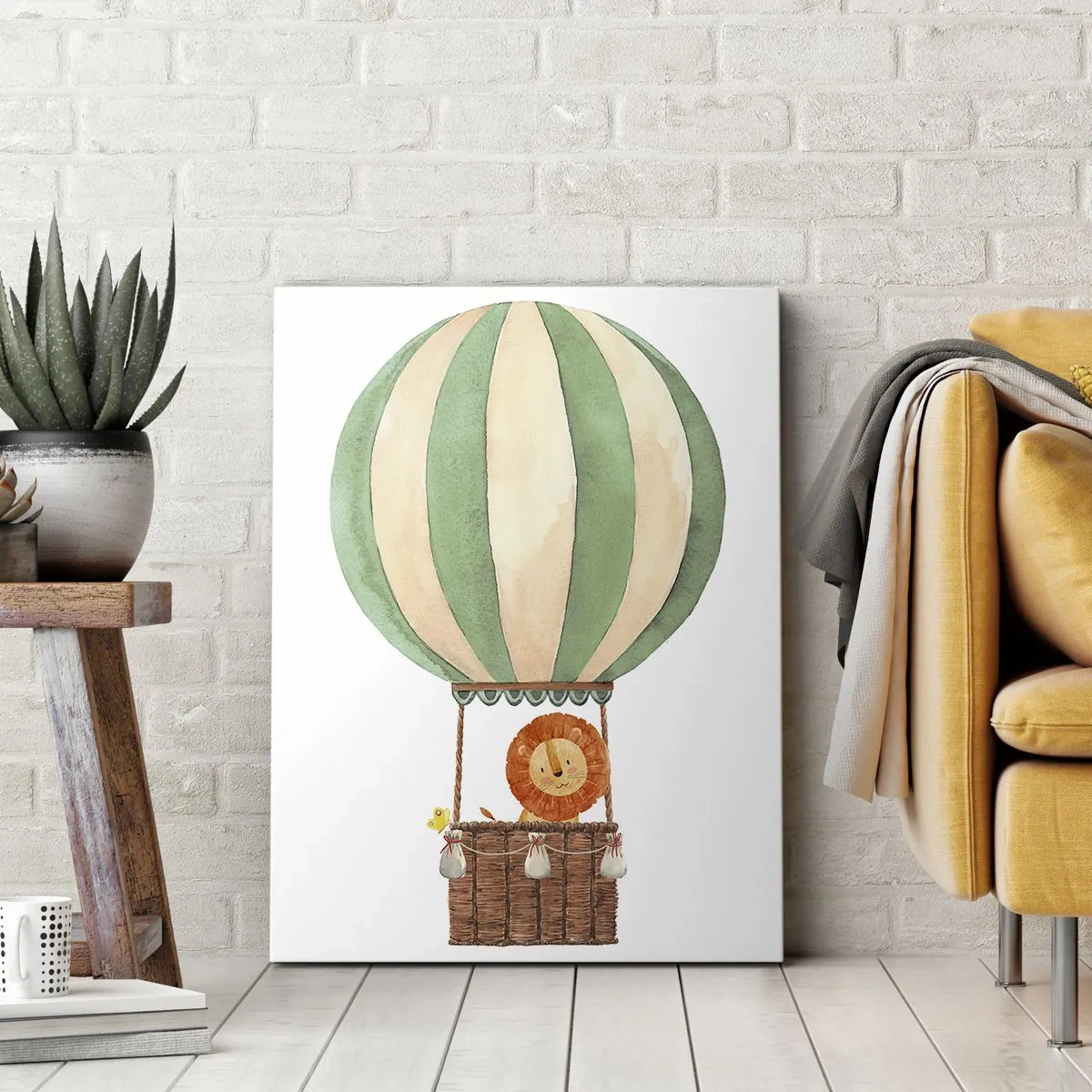 Quadro em tela - As viagens de Leon - 55x100 cm