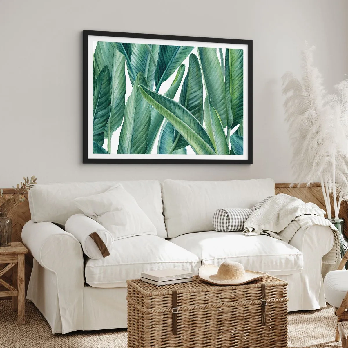 Pôster com moldura preta - O próprio verde - 100x70 cm