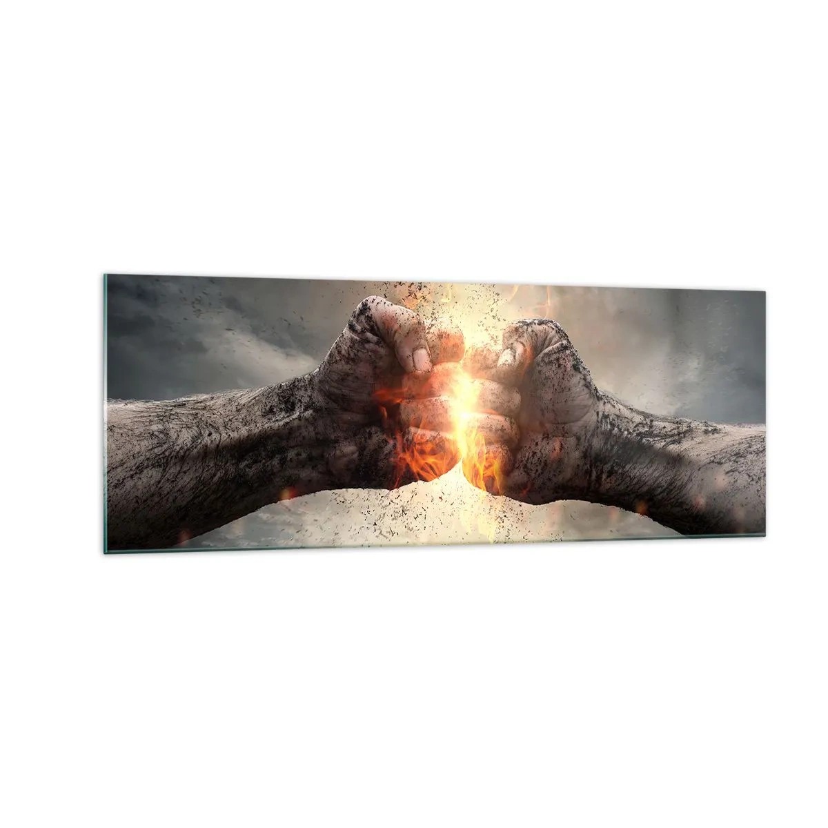 Quadro em vidro - Prepare-se para a luta - 140x50 cm