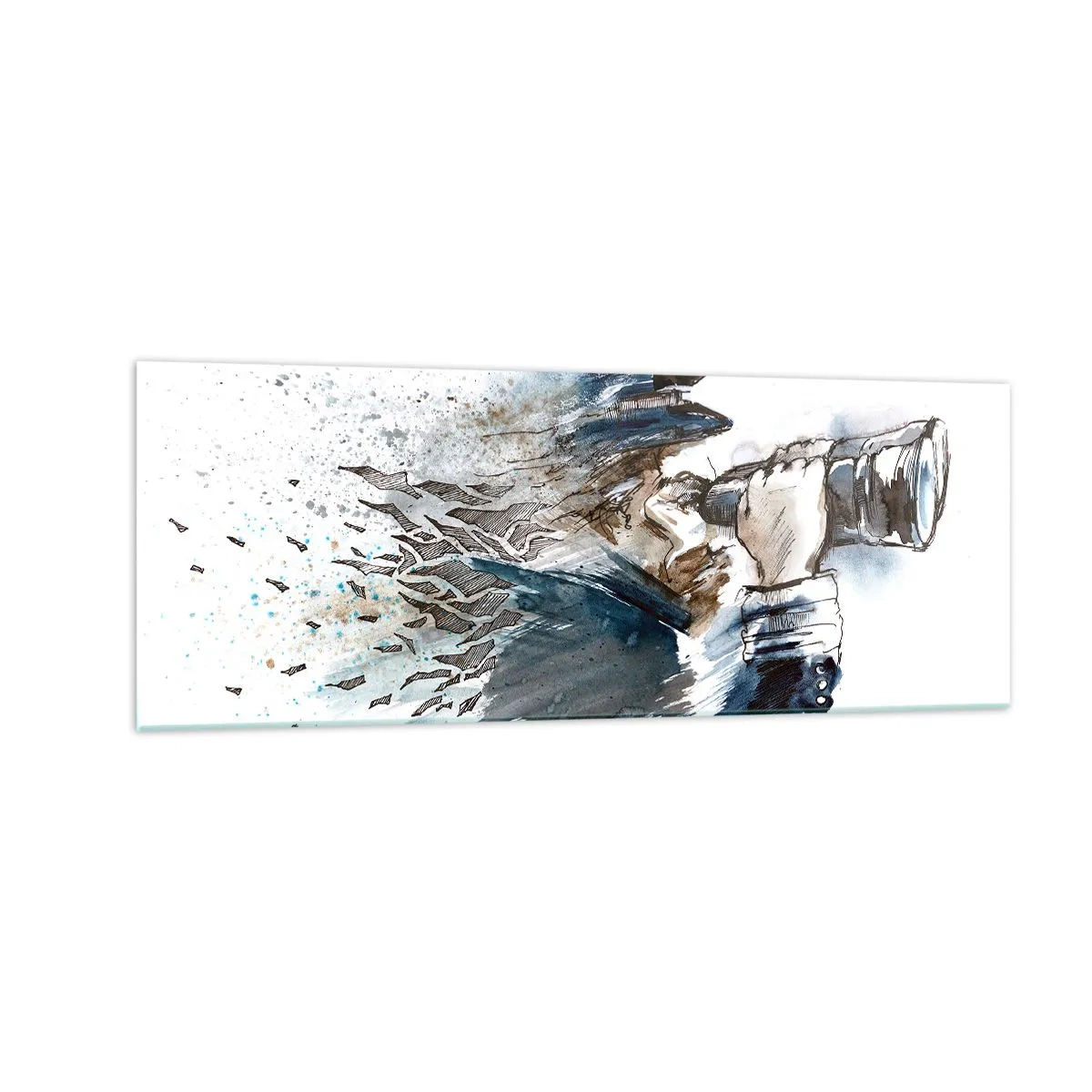 Quadro em vidro - Dez na escala Beaufort! - 140x50 cm