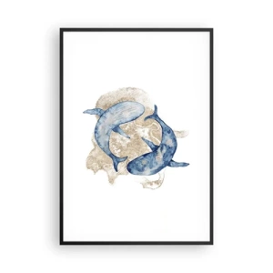 Pôster com moldura preta - Amizade ou amor? - 70x100 cm