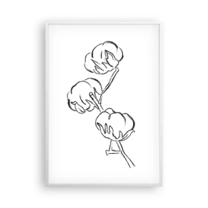 Pôster em moldura branca - Algodão para baixo - 70x100 cm