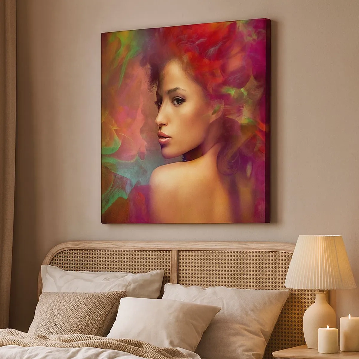 Quadro em tela - Mais bonito do que um arco-íris, tão delicado como um nevoeiro - 30x30 cm