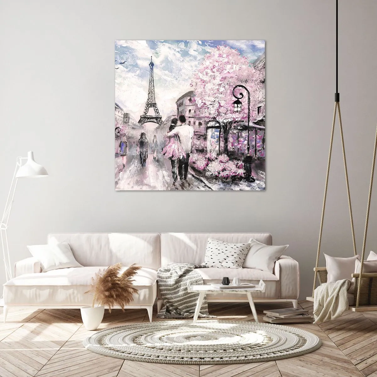 Quadro em tela - Como for se apaixonar, somente em... - 70x70 cm