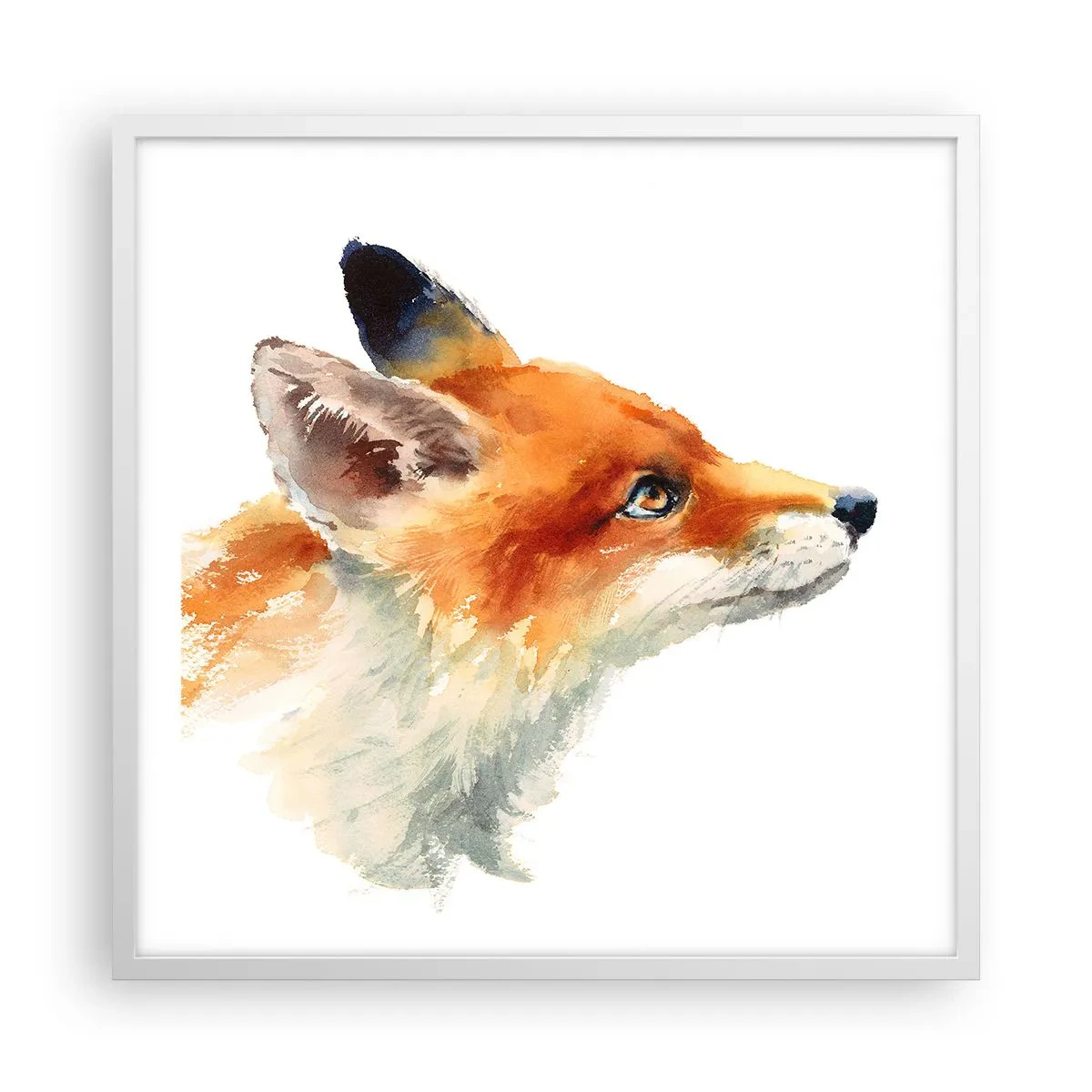 Pôster em moldura branca - Nunca é demais ter cuidado - 60x60 cm