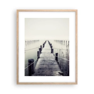 Pôster com moldura de carvalho claro - Mergulhe em paz - 40x50 cm