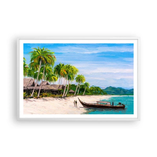 Pôster em moldura branca - Um sonho exótico - 91x61 cm