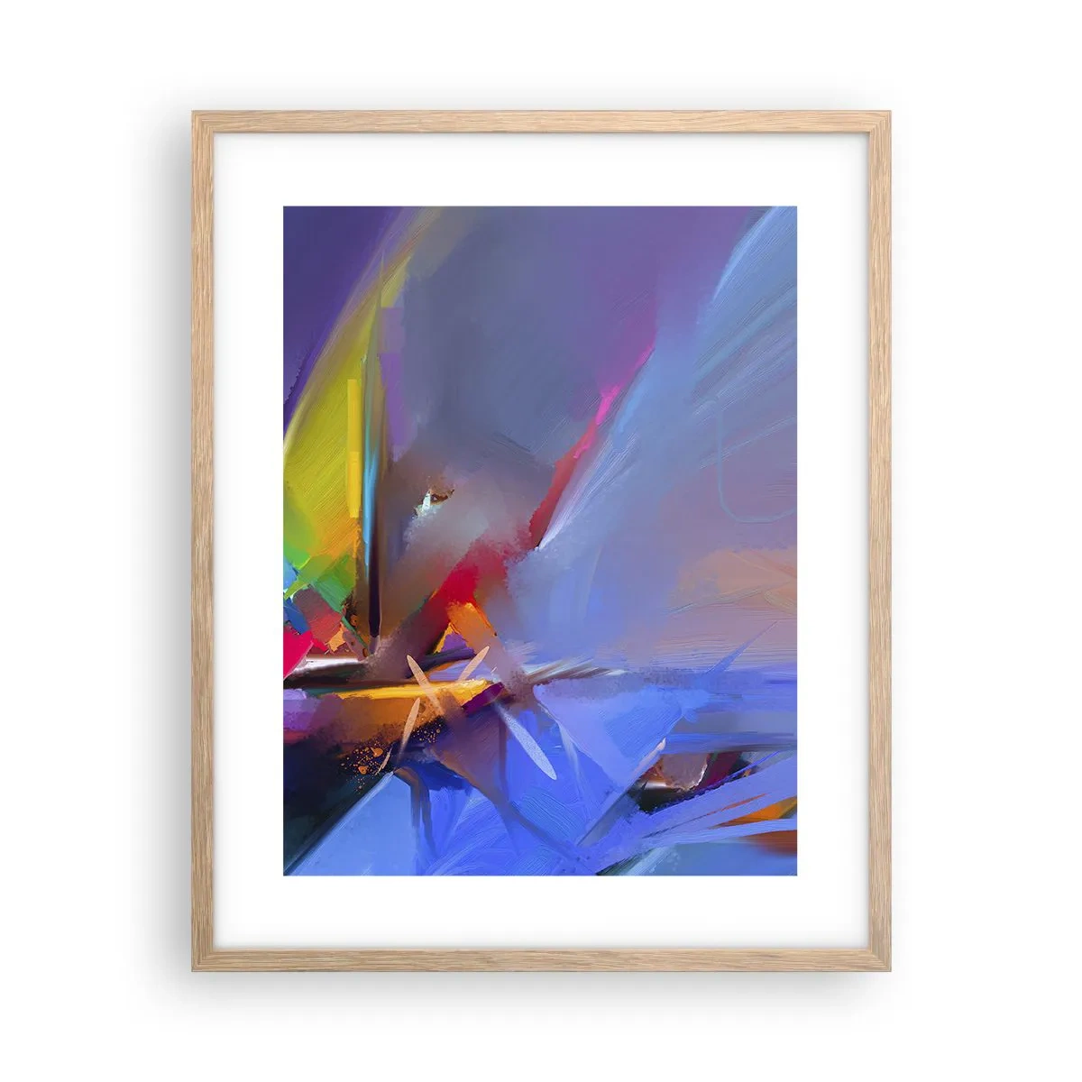 Pôster com moldura de carvalho claro - Como as asas de um pássaro - 40x50 cm
