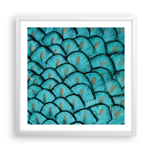 Pôster em moldura branca - A grande gala de penas - 50x50 cm