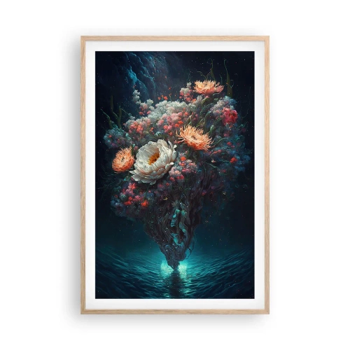 Pôster com moldura de carvalho claro - Um estranho jardim - 61x91 cm