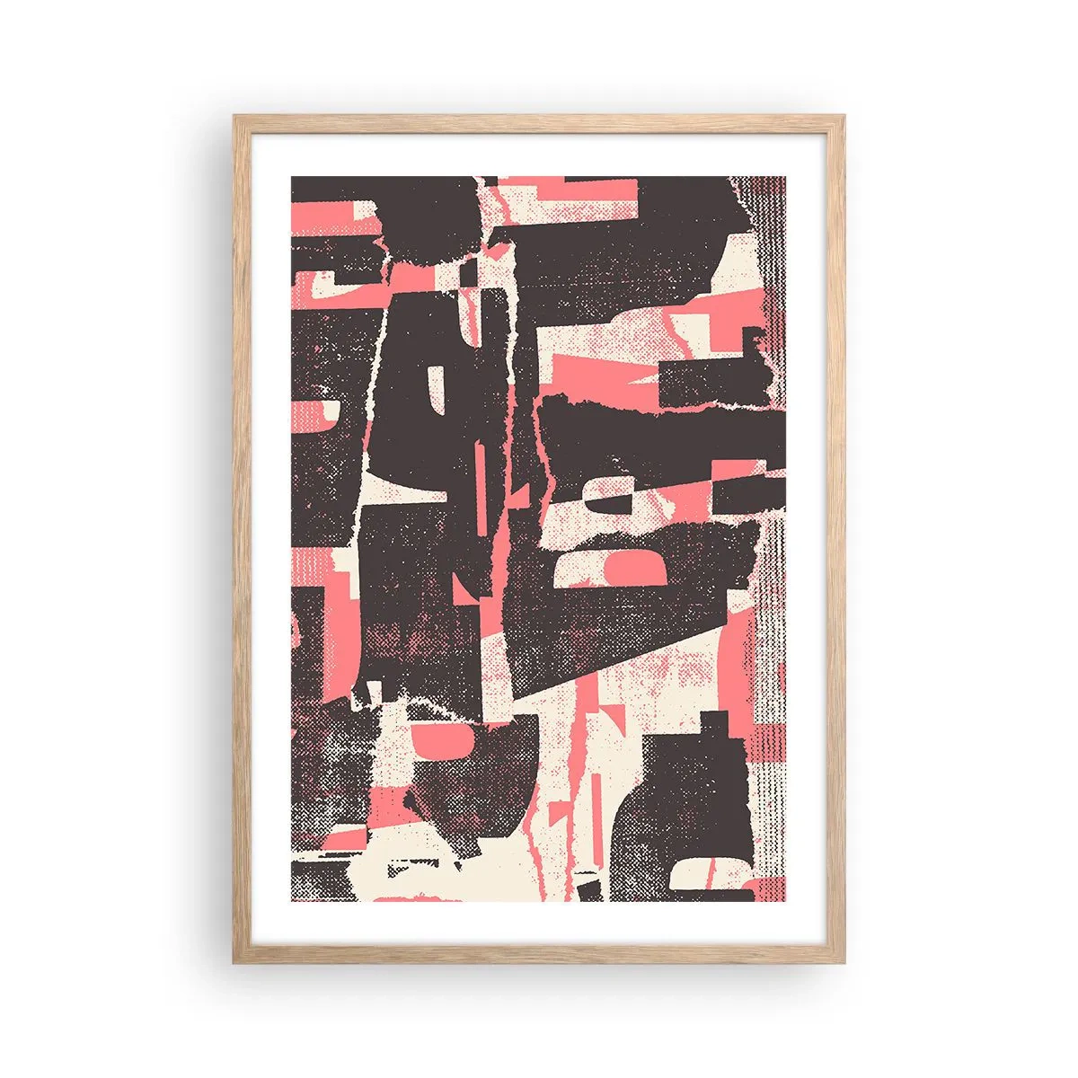 Pôster com moldura de carvalho claro - Todo esse barulho - 50x70 cm