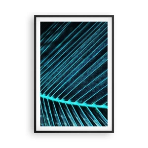 Pôster com moldura preta - Textura verde - 61x91 cm