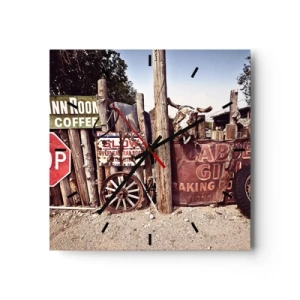 Relógio de parede - Relógio em vidro - E o tempo parou - 30x30 cm