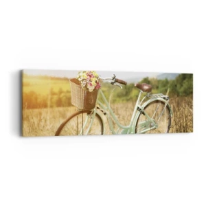 Quadro em tela - Vou ficar aqui por um tempo - 90x30 cm