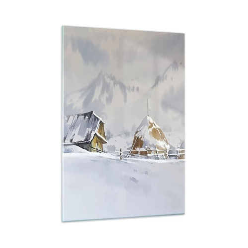Quadro em vidro - No vale nevado - 50x70 cm